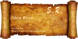Sára Rita névjegykártya